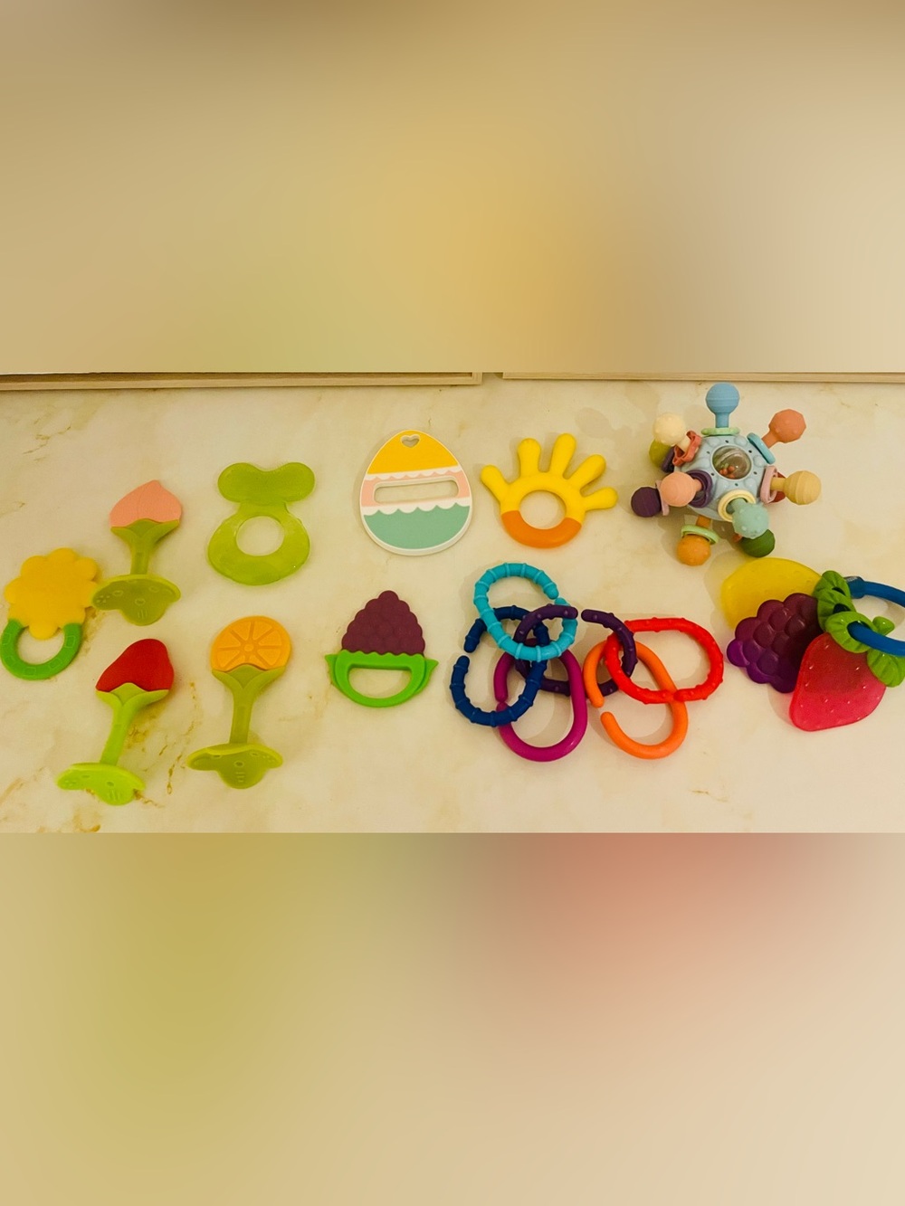 Colorful Baby Teething & Rattle Toy Set - Multicolor